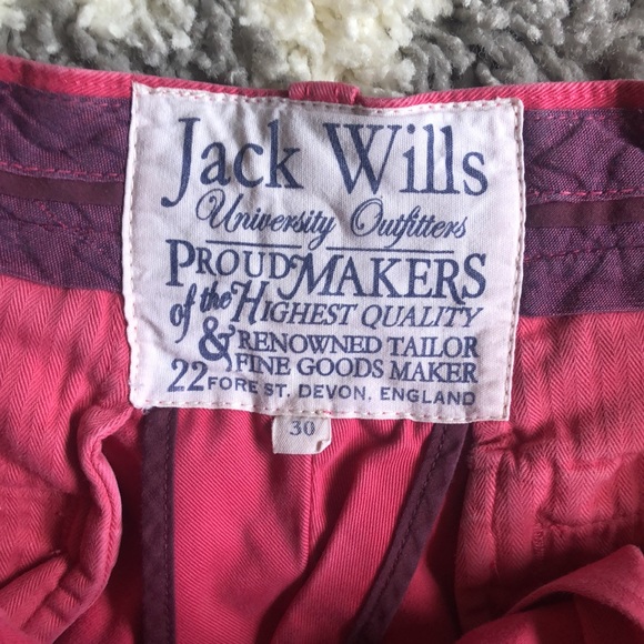 Jack Wills pink shorts, size 30. Slight stain on back(see pic). - Picture 3 of 5